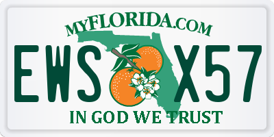 FL license plate EWSX57