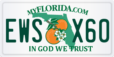 FL license plate EWSX60