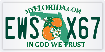 FL license plate EWSX67