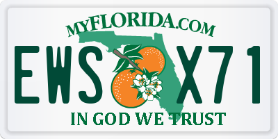 FL license plate EWSX71