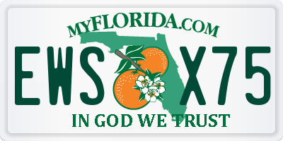 FL license plate EWSX75