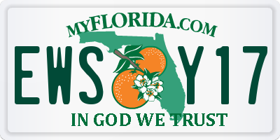 FL license plate EWSY17