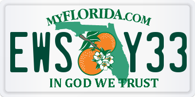 FL license plate EWSY33