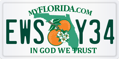 FL license plate EWSY34