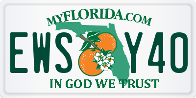 FL license plate EWSY40