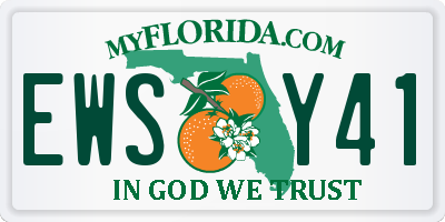 FL license plate EWSY41
