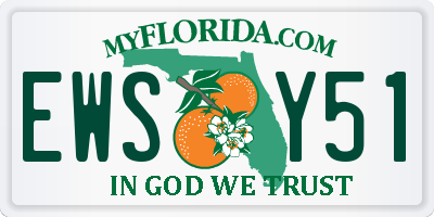 FL license plate EWSY51