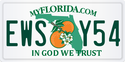 FL license plate EWSY54