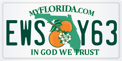 FL license plate EWSY63