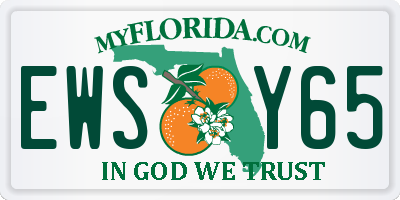 FL license plate EWSY65