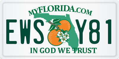 FL license plate EWSY81