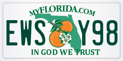 FL license plate EWSY98