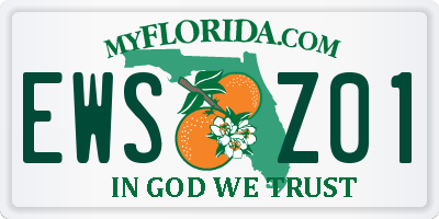 FL license plate EWSZ01