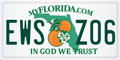 FL license plate EWSZ06