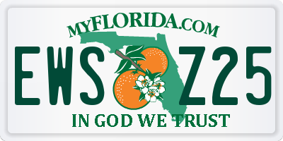 FL license plate EWSZ25