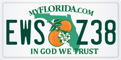 FL license plate EWSZ38