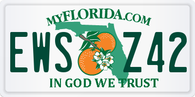 FL license plate EWSZ42