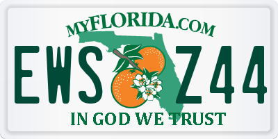 FL license plate EWSZ44