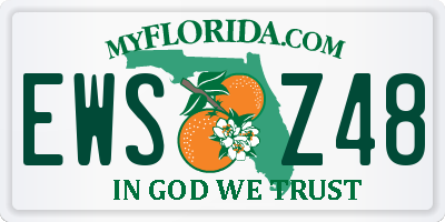 FL license plate EWSZ48