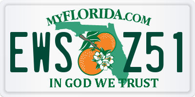 FL license plate EWSZ51
