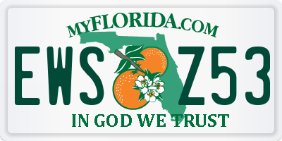 FL license plate EWSZ53