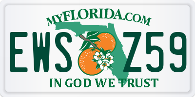 FL license plate EWSZ59