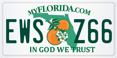 FL license plate EWSZ66