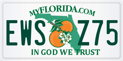 FL license plate EWSZ75