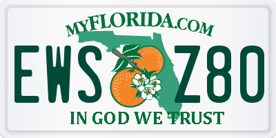 FL license plate EWSZ80