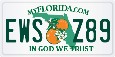 FL license plate EWSZ89