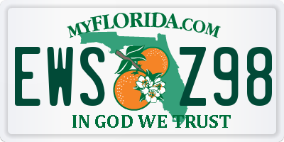 FL license plate EWSZ98