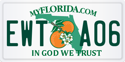 FL license plate EWTA06