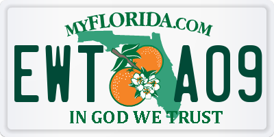 FL license plate EWTA09