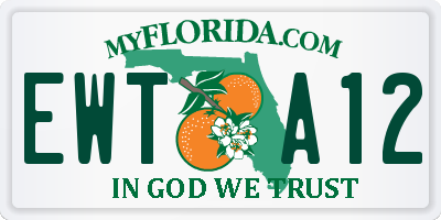 FL license plate EWTA12