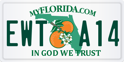 FL license plate EWTA14
