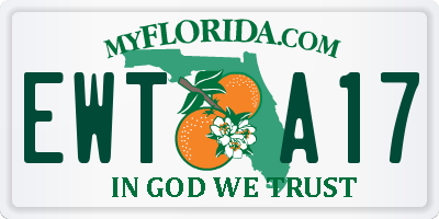 FL license plate EWTA17