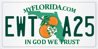 FL license plate EWTA25