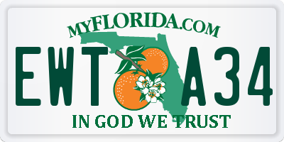 FL license plate EWTA34