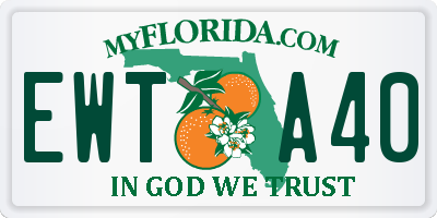 FL license plate EWTA40
