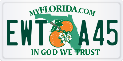 FL license plate EWTA45