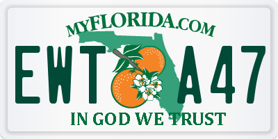 FL license plate EWTA47