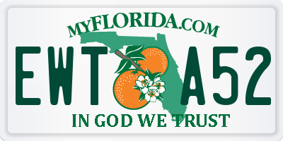 FL license plate EWTA52