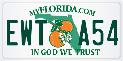 FL license plate EWTA54
