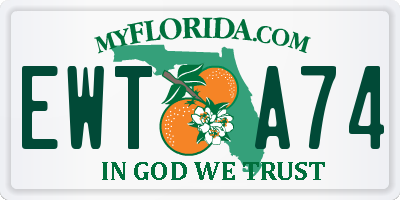 FL license plate EWTA74