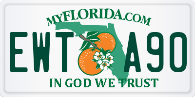 FL license plate EWTA90