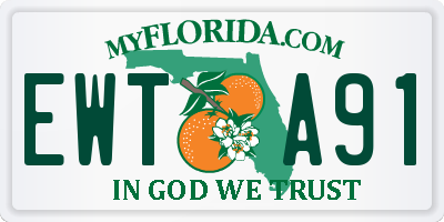 FL license plate EWTA91