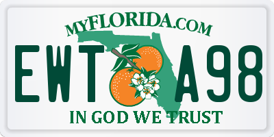 FL license plate EWTA98