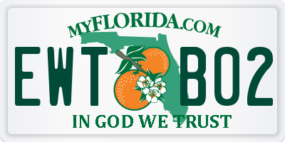 FL license plate EWTB02