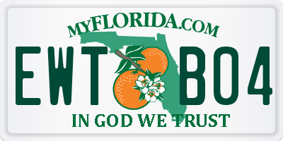 FL license plate EWTB04