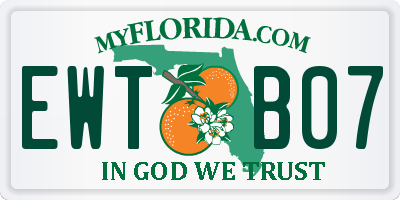 FL license plate EWTB07